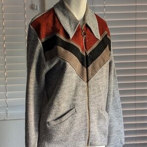 Vinyage Gray Wool And Suede Jacket